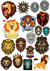 Aslanlar Lions Sticker Set-1 15 Parça Telefon, Tablet, Defter, Laptop Sticker