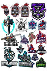 Knight Şövalye Sticker Set-3 19 Parça Telefon, Tablet, Defter, Laptop Sticker