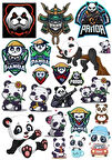 Panda Temalı Sticker -1 19 Parça Telefon, Tablet, Defter, Laptop Sticker