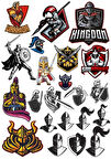 Şövalye Sticker Set 8 18 Parça Telefon, Tablet, Defter, Laptop Sticker