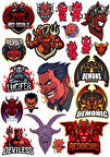 Şeytan Sticker Set 7 20 Parça Telefon, Tablet, Defter, Laptop Sticker