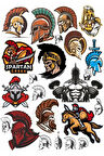 Spartacus Gladyator Sticker Set 1