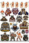 İskandinav ve Vikingler Sticker Set