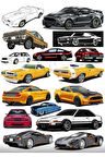 Hızlı Arabalar Sticker Set