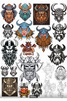 Viking İskandinav Sticker Set 3