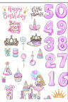 Prenses Doğum Günü Sticker Set