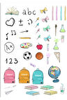 Okul Meteryalleri Sticker Set 2