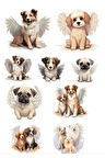Kanatlı Köpekler Sticker Set