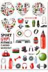 Gym Spor Salonu Sticker Set