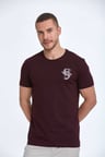 Lincoln Nakışlı Erkek Tişört Bordo