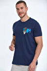 Enara Baskılı Erkek Tişört Lacivert