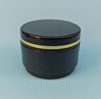 10 Adet Siyah Renk Lüx Şeritli 25 Ml Boş Pomat-krem-kozmetik-ambalaj-saklama Kutusu 25 cc Plastik Krem Kavanozu