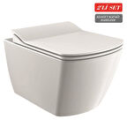 Creavit Elegant Rim-Off Kanalsız Asma Klozet (EG321.00) + Elegant TP Yavaş Kapanan Kapak 2'li Set