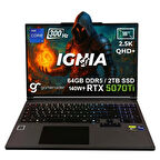 GameRaider IGNIA GR16 Intel Core i9-14900HX 64GB DDR5 2TB SSD RTX 5070Ti 12GB 140W 16 inç 2.5K QHD+ 300Hz FreeDos Gaming Laptop