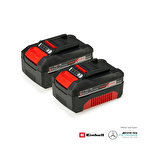 Einhell PXC Twin Pack 4.0 Ah Power X-Change Akü (Li-Ion, 18 V, 2 x 4.0 Ah, Tüm Power X-Change cihazları ile uyumlu, Aktif Akü Yönetim Sistemi, Özel Şarj Döngüleri)