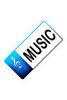 Music Yazılı Sök-Tak-Pratik Vantuzlu Yeni Nesil Dekor Plaka