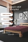 Lotus   Çift Kişilik MDF Karyola
