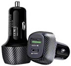 Otomobil Araç içi Şarj aleti USB+USB-C TYPE C dual ports 3.1A 38W TD-cc4013