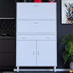 Modilayn VİO (95x163,4x32,5 cm) Yeni çekmeceli, kapaklı, ekmeklikli, çok amaçlı mutfak dolabı.