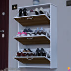 Modilayn WEST Asma Kapı Önü 72x116x26 cm’lik 3 Düşer Kapak 6 Göz Bölmeli Ayakkabılık