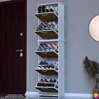 Modilayn VERVE Antre 52x194x26 cm lik 3 Düşer Kapak 10 Göz Bölmeli Ayakkabılık