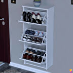 Modilayn WEST Asma Kapı Önü 52x116x26 cm’lik 3 Düşer Kapak 6 Göz Bölmeli Ayakkabılık