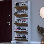 Modilayn VERVE Antre 72x194x26 cm 3 Düşer Kapak 10 Göz Bölmeli Ayakkabılık