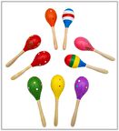 Ahşap Boncuk Marakas - 1 adet