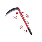 MEŞEM KIRMALI ORAK KIRMIZI KATLANIR METAL BAĞ BAHÇE ORAK 1 ADET