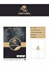 KİNG LABEL Kl - 1001 105x148,5 Mm Lazer Etiket 100 Sayfa