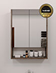 DF16104GD MDF 2 Kapaklı Aynalı Banyo Dolabı Lavabo Üstü Dolap Çok Amaçlı Banyo Dolabı