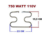 750 WATT Tost Makinesi Rezistans , 750 Watt - 110 - Seri Bağlantı