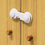 İpek Yıldızı® Bebek Çocuk Güvenliği Çekmece ve Dolap İçin Kendiliğinde Yapışkanlı Vidasız Kapak Kilidi