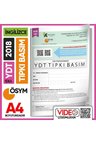 2018 Yks Ydt Ingilizce Ösym Çıkmış Soru Tıpkı Basım Deneme Kitapçığı (VİDEO ÇÖZÜMLÜ TÜRKİYE GENELİ)