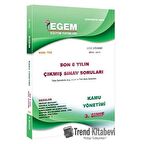 3. Sınıf 5. Yarıyıl Kamu Yönetimi Son 6 Yılın Çıkmış Sorular (Kod 702)