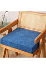 Bahçe & Sandalye Minderi Koltuk Konfor Pedi 45x45x8 Mavi