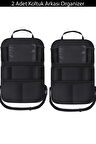Araba Koltuk Arkası Eşya Düzenleyici Organizer Koltuk Arkası Koruyucu Tablet Cepli 2 Adet