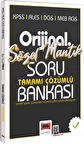 Yargı Yayınları KPSS ALES DGS MEB AGS Orijinal Sözel Mantık Tamamı Çözümlü Soru Bankası