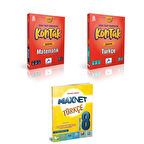 Paraf Yayınları 8.sınıf Kontak Türkçe Matematik Deneme &  8.sınıf Türkçe Soru Kitabı