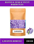 250 gr LAVANTA Yağı Banyo Tuzu Küvet & Jakuzi Tuzu Manikür & Pedikür Tuzu & Ayak Bakım Tuzu.