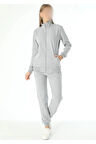 Dik Yaka Kadın Gri Eşofman Takımı ROZ.30.EL.00.T