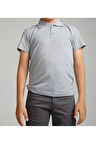 Gri Kısa Kollu Polo Yaka Lakost  Okul T-shirt R.O.Z.O.KU.LT.E.L.T.