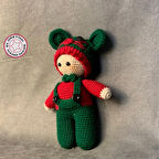 Uretti - Tuğba 9352 - El Örgüsü Amigurumi Oyuncak Bebek - 11 x 17 cm