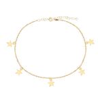 Beş yıldızlı Sallantılı Altın Kaplama Gümüş Hal Hal