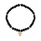 Zirkon Taşlı Pırlanta Montür Altın Kaplama Toplu Fatma nın Eli Strech Gümüş Bileklik