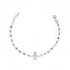 Zirkon Taşlı Pırlanta Montür Gümüş Rengi Altın Kaplama Labradorite Rosary Çocuk Adam Gümüş Bileklik