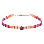 Kırmızı Zirkon Taşlı Altın Kaplama İpli Yıldız Figürlü Gümüş Halhal