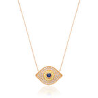 EMILIANO JEWELLERY SİLVER 925 AYAR ZİRKON TAŞLI GÖZ DESENLİ KOLYE