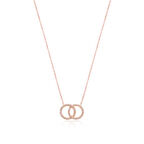 EMILIANO JEWELLERY SİLVER 925 AYAR ZİRKON TAŞLI YUVARLAK DESENLİ KOLYE