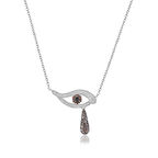 EMILIANO JEWELLERY 925 AYAR GÜMÜŞ ZİRKON TAŞLI GÖZ KOLYE